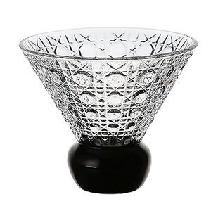 创意黑色ins矮脚三角形香槟杯鸡尾酒杯高颜值女玻璃杯马天尼杯