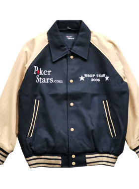 羊毛毛呢短款休闲拼色棒球服外套