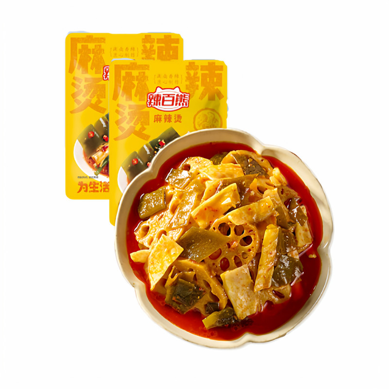 抖音同款麻辣拌湖南香辣卤煮藕片海带笋片拌三拼180g零食即食红油