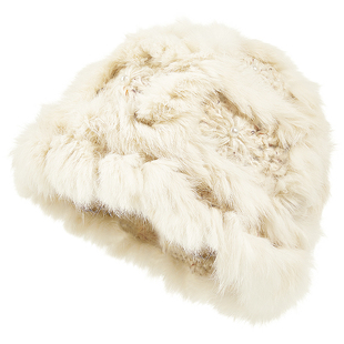 兰诺兔毛针织渔夫帽女2025新款冬时尚潮流毛茸茸防寒保暖毛绒帽子