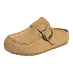 红蜻蜓厚底勃肯鞋女半拖2026春季新款女鞋外穿舒适增高一脚蹬拖鞋