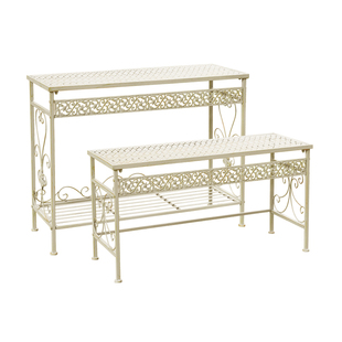 美式户外露台铁艺花架阳台复古多层置物架庭院花盆架落地式花园架