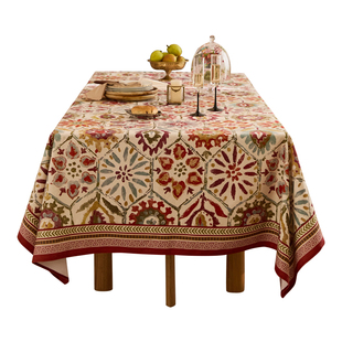 蜡笔派「塞勒斯」桌布复古轻奢高级防水餐桌盖布茶几布2026新款A