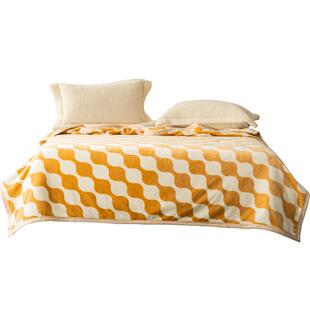 水星家纺法兰绒毛毯办公室午睡毯沙发毯家用空调毯飞机毯四季床品