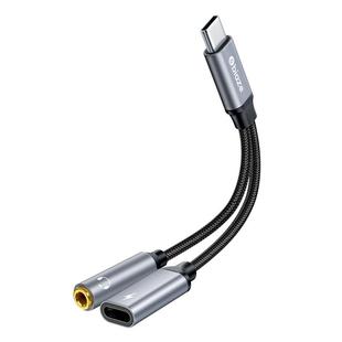 typec耳机转接头二合一有线音频充电转换器扩展usb c一对二分离适用华为小米3.5mm圆孔双tapec一分二转接口