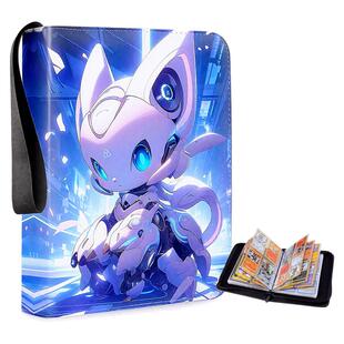 新款宝可梦卡册大容量豪华皮质收纳册四九宫格拉链款小卡收藏册包