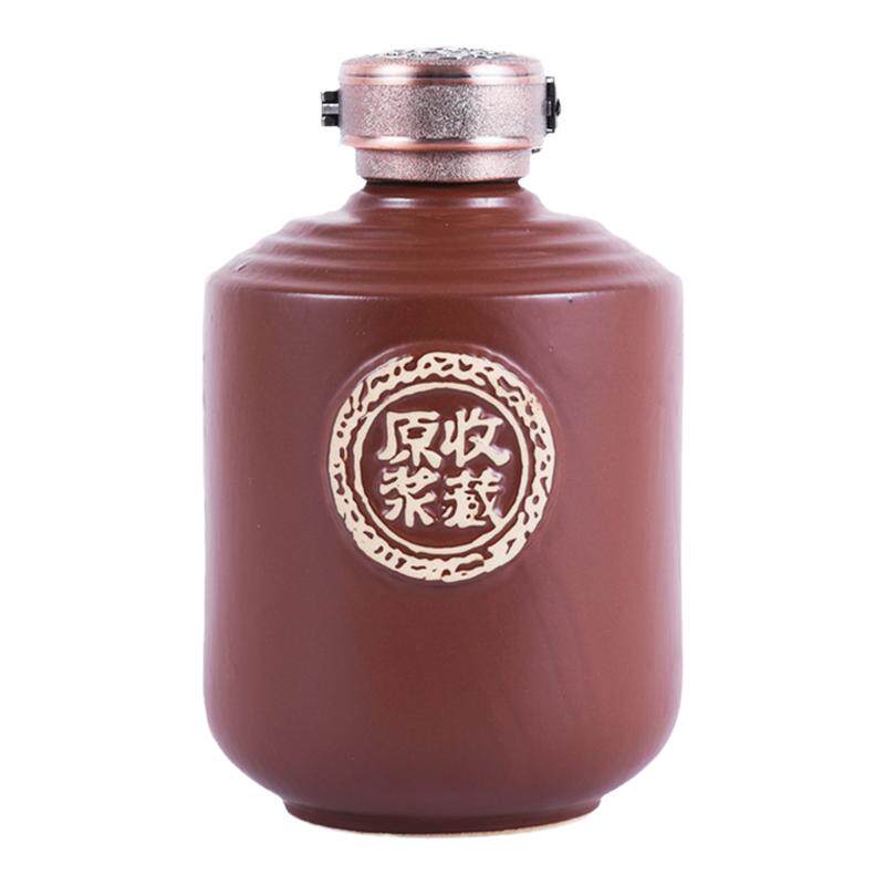 土陶瓷空酒瓶子收藏原浆酒壶家用密封复古紫砂釉小酒坛1斤2斤5斤3