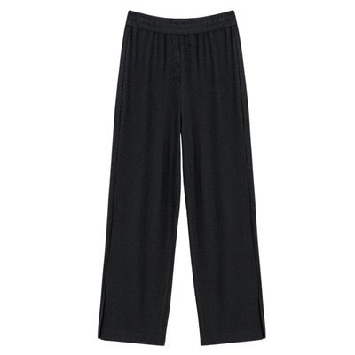 班尼路女装侧开衩净色针织休闲裤