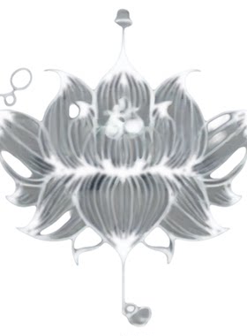 她画草本纹身贴象神之禄莲花瑜伽