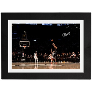 7寸杜兰特KD签名球星海报照片壁纸实木相框篮球球迷用品摆台礼物