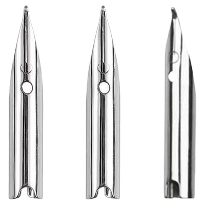 通用钢笔尖头适用英雄替换暗尖美工弯尖小学生用0.38笔头hero配件