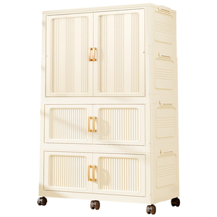 95宽折叠衣柜加厚置物柜家用卧室免安装简易衣橱宝宝衣柜储物柜子