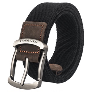 JEEP品牌针扣帆布战术腰带男女军训百搭休闲皮带潮款布牛仔裤带