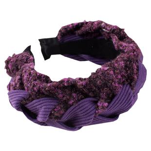 秋冬复古灯芯绒遮白发宽编织撞色高颅顶发箍头饰简约头箍发卡发箍