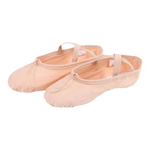 红雨舞蹈鞋女软底练功鞋肉色成人儿童芭蕾舞形体体操鞋驼色猫爪鞋