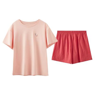 居家纯棉情侣睡衣红豆凉感