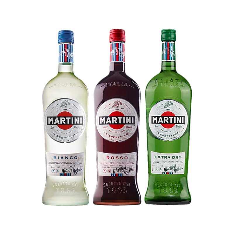 Martini 马天尼干/红/白 味美思 威末酒 意大利进口洋酒开胃酒1L