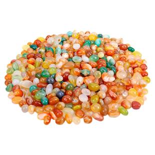 雨花石原石曼扎供佛鱼缸造景多肉花盆铺面鹅卵石头七五彩小石子