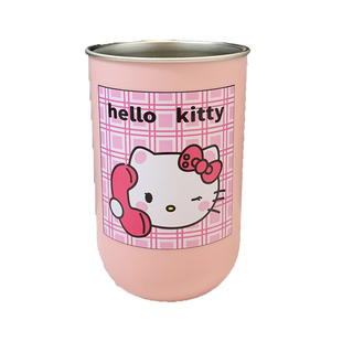日式可爱漱口杯304不锈钢kitty情侣洗漱杯子刷牙杯学生宿舍高颜值