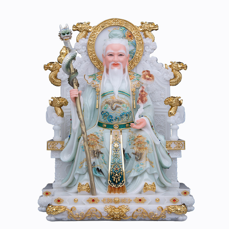 药王爷药圣汉白玉供奉神像