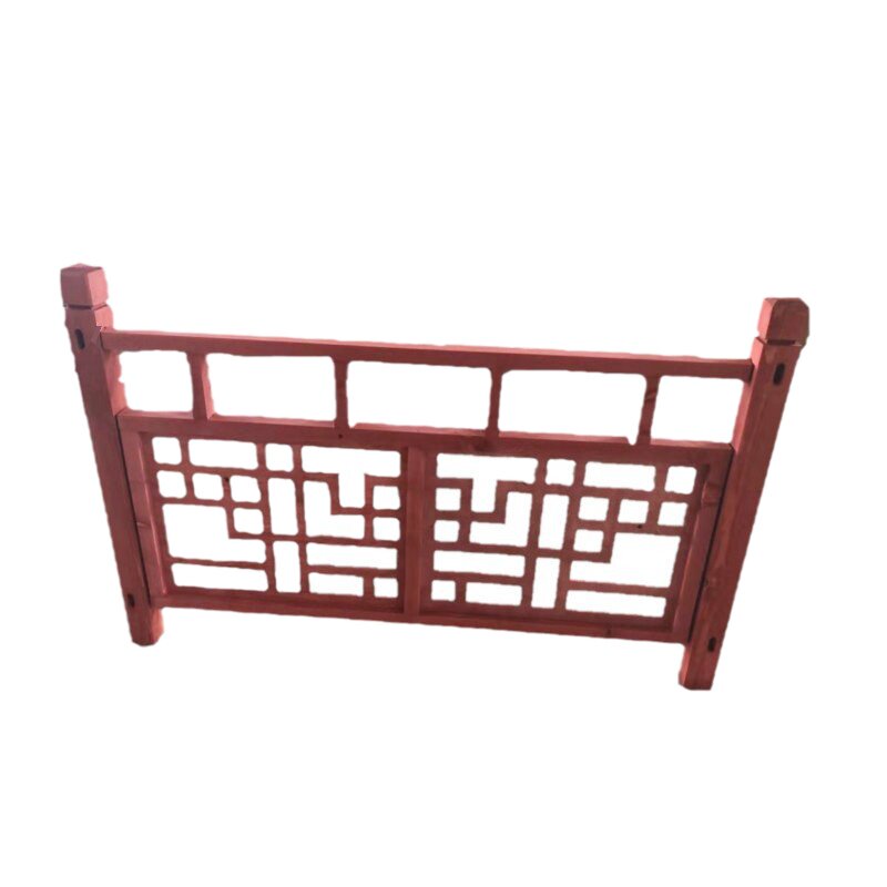 中式木纹楼梯美陈橱窗婚庆道具