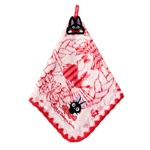 C2可爱带挂绳 卡通纯棉柔软手帕小方巾 小手帕 挂式擦手巾