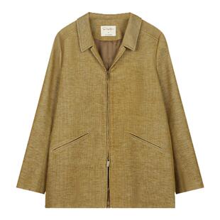 solighter 法式绵细灯芯绒外套女秋季2025新款复古宽松显瘦上衣