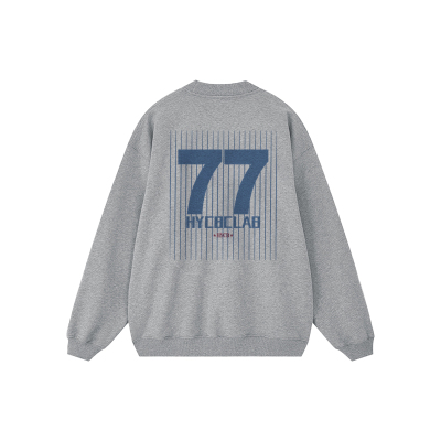 纯棉美式复古潮牌无帽卫衣女秋冬