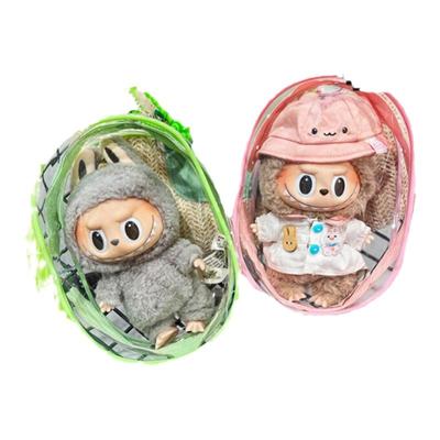 labubu遛娃包防尘透明PVC材质