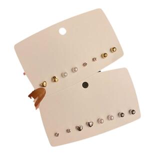 925纯银耳饰简约养耳套装组合8个耳环一套时尚小众冷淡风耳钉