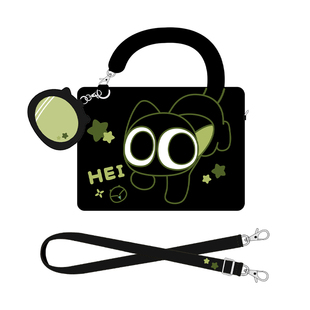 极想笔记本电脑包女适用于苹果笔记本macbook air单肩包华为14寸13寸平板收纳包手提包卡通可爱罗小黑联名款