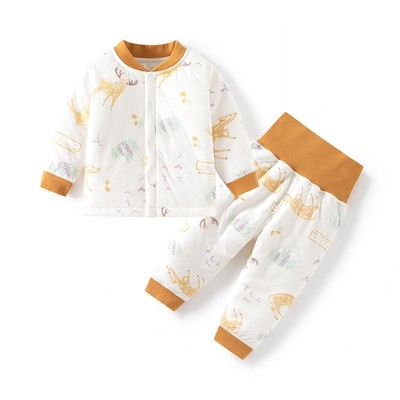 薄棉衣套装婴儿衣服春秋冬新款