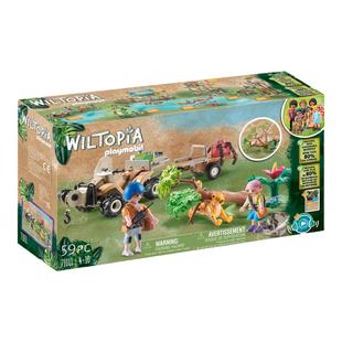 playmobil摩比世界儿童玩具拼装积木仿真动物越野摩托车救援71011