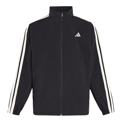 Adidas阿迪达斯三条纹摇粒绒衬里保暖外套春男梭织夹克KR2517