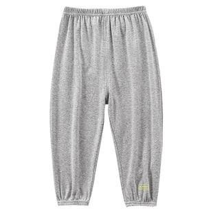 儿童薄款防蚊裤男童纯棉居家裤打底裤宝宝束脚睡裤四季内穿长裤子