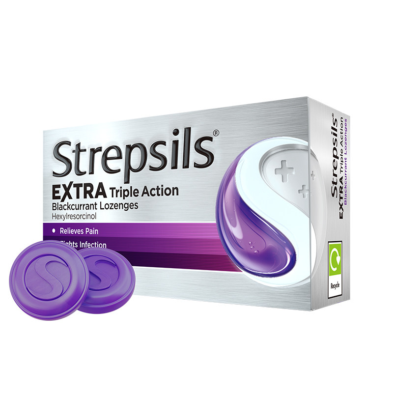 Strepsils使立消特效黑加仑喉糖