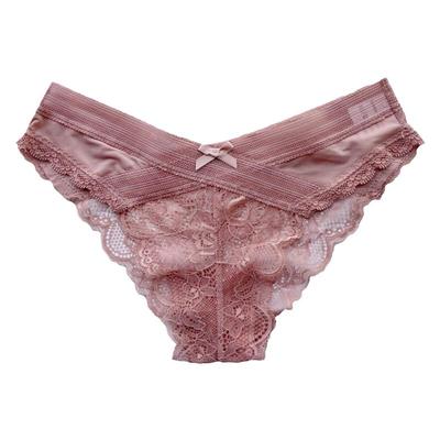 欧美性感低腰镂空无痕女棉裆内裤