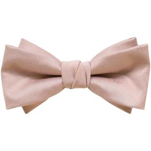 吴大侠浅藕粉色领结煲呔蝴蝶结婚新郎伴郎婚礼西装衬衫宴会司仪男