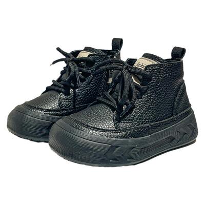 【真皮】儿童加绒中筒靴