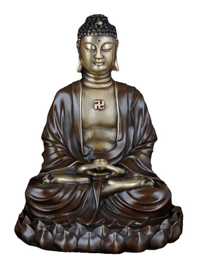 纯铜三宝佛释迦摩尼摆件