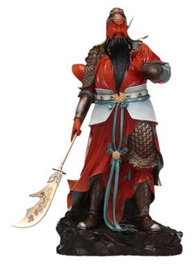 精工彩绘关公摆件家用武财神佛像