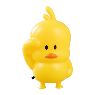 卡通小黄鸭小夜灯节能插电开关式暖光婴儿喂奶起夜灯创意礼品饰品