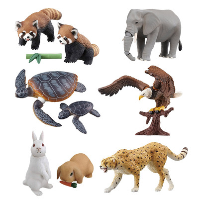 tomy多美卡狮子熊猫猩猩女孩玩具