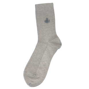 西太后双针刺绣袜子彩色条子袜土星羊绒袜子女款纯色四季款中筒袜