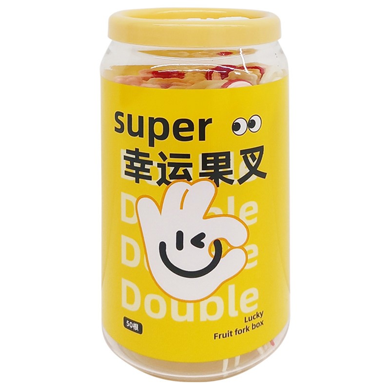 创意幸运签水果叉食品级