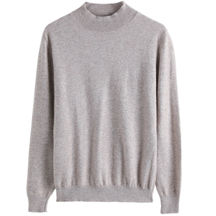 2025年新款羊毛衫女高级感羊毛半高领宽松毛衣百搭纯色针织打底衫