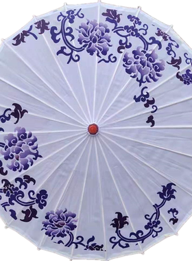 包邮防晒青花瓷拍照中国风油纸伞