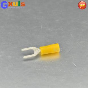 0.2 线耳 0.75平方 3紫铜叉形预绝缘端头Y型接线端子线鼻子 SV0.5