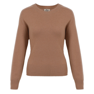 东黎小山羊绒 你本珍贵 雅叙 女士秋冬针织打底圆领宽松套衫5378