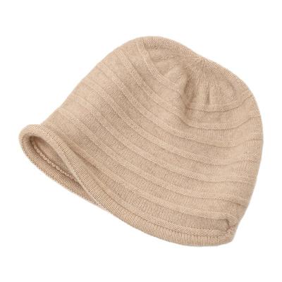 羊绒冬季女针织大头围堆堆帽子